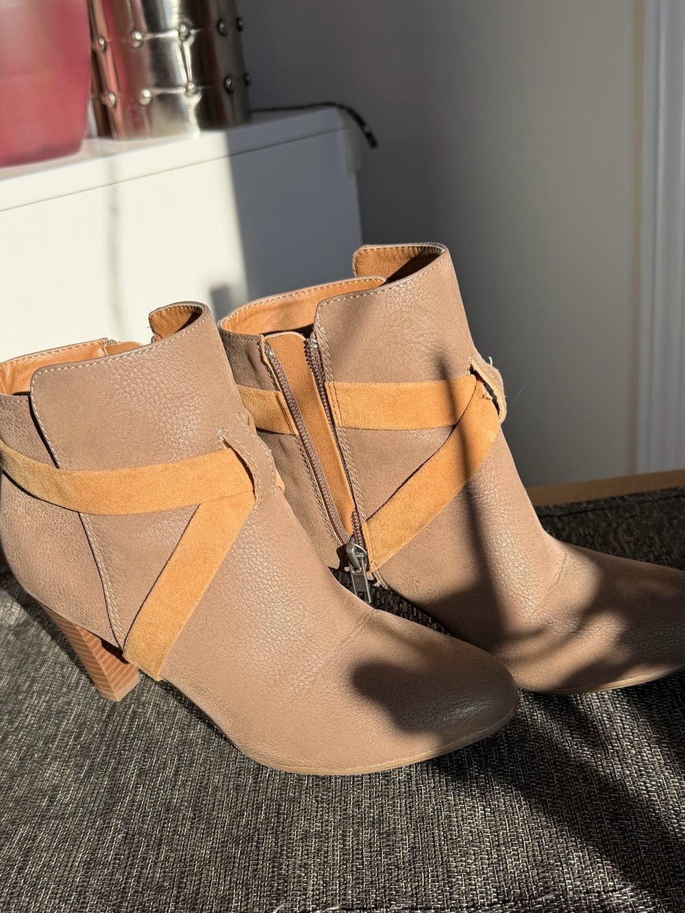 Taupe Ankle Booties